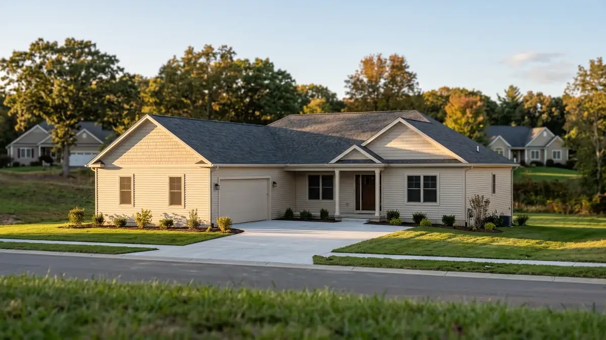 A finished home addition in Lexington with the roof and siding matched